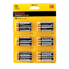 Батарейка "Kodak" XTRALIFE LR06 пальчиковая 12шт (отрывной блистер 6 по 2шт)