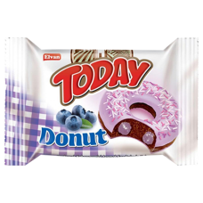 Кекс "Today Donut" в какао глазури Черника