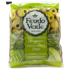 Оливки "Feudo Verde" Зеленые без косточки Пакет