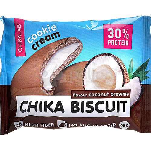 Печенье "Chikalab" Chika Biscuit Кокосовый Брауни НЕглазированное протеин Флоупак