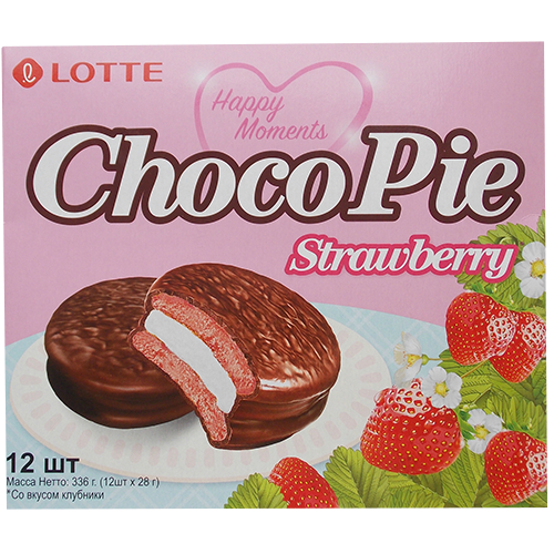 Печенье "LOTTE" Choco-Pie Клубника