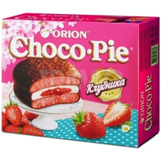 Печенье "ORION" Choco-Pie Клубника 12шт