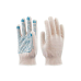 Перчатки 10класс (6) с ПВХ белые графит