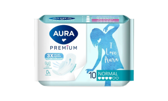 Прокладки "Aura" Premium Ultra Normal 10шт 4кап с крылышками
