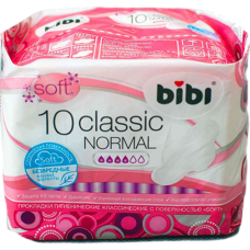 Прокладки "BiBi" Normal Soft Classic 10шт 4кап с крылышками