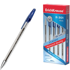 Ручка гелевая "ErichKrause" R-301 Classic Gel Stickl 0,5мм Синий 12шт