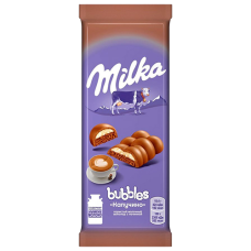 Шоколад "MILKA" BUBLESS молочный пористый с капучино