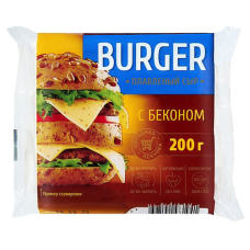 Сыр плавленый "Burger" Слайс Бекон 45% 210сут