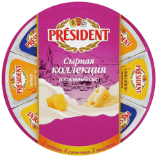 Сыр плавленый "President" Сырная Коллекция сегмент 45% Круг