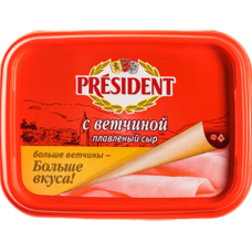 Сыр плавленый "President" Ветчина 45% Ванна