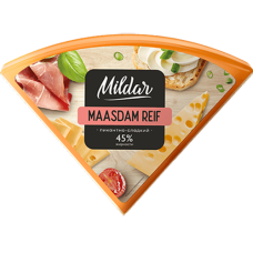 Сыр "Маасдам Рейф" 45% п/тв Сегмент ~1кг