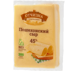 Сыр "Отчизна" Пошехонский п/тв 45% Флоупак