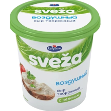 Сыр творожный "Sveza" Воздушный с Зеленью 60% п/стакан 120сут